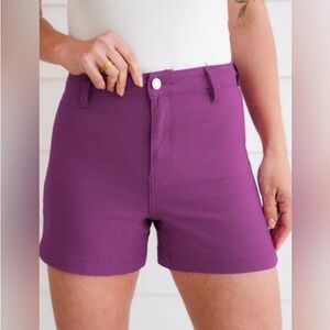 YMI Hyperstretch Shorts, Berry Jam Color, NEW WITH TAGS, Sz Med.(8-12)